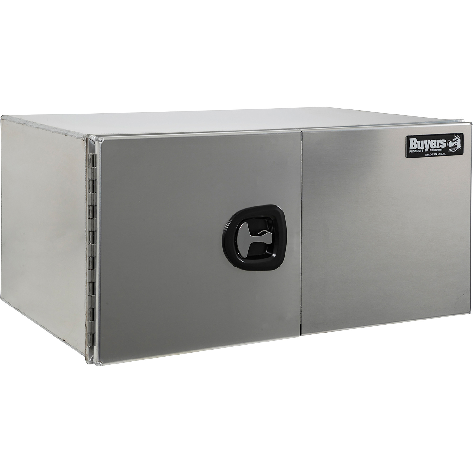 Buyers Products, 48x24x24 Double Door Underbody Truck Tool Job Storage Box, Width 48 in, Material Aluminum, Color Finish Smooth Silver, Model# 1705340